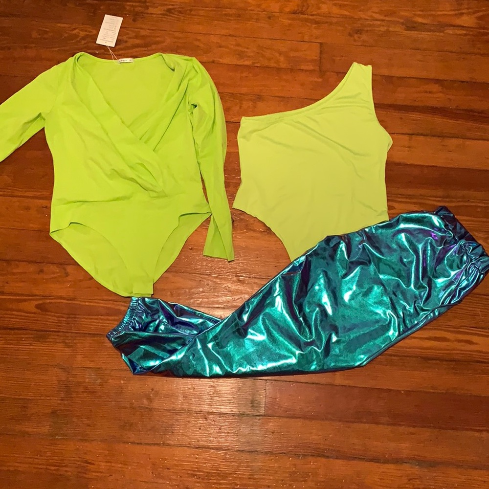 NEON body suits… space pants?